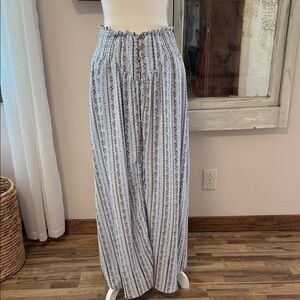 Promesa Blue and White Striped Skirt